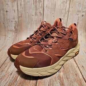 HOKA One One Anacapa Gore-Tex Low Red Size 11B Lace Up Hiking Trail Shoes